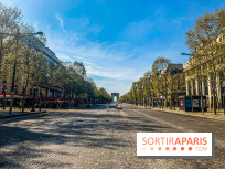 Visuel Paris vide Champs Elysées Arc de Triomphe