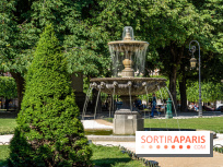 Visuel Paris parc Place des Vosges fontaine