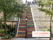 Montmartre Paris - escalier coloré