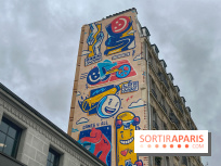 JO : une fresque s'installe dans le 18e pour marquer le lien entre Paris 2024 et Los Angeles 2028﻿