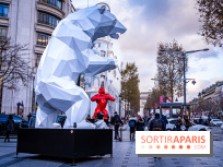 Exposition de Richard Orlinski avec Georges V et sur les Champs-Elysées
