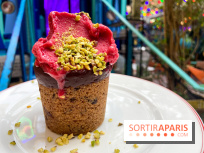 Un bar à glaces et un dessert dans un train de la Félicita