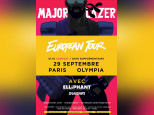 Major Lazer en concerts à l’Olympia de Paris en septembre et octobre 2015