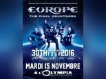 Europe en concert à l’Olympia de Paris en novembre 2016