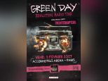 Green Day en concert à l'Arena Bercy de Paris en février 2017