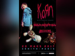 Korn en concert au Zénith de Paris en mars 2017