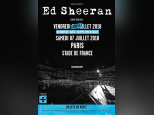 Ed Sheeran en concerts au Stade de France en juillet 2018