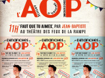 Les dimanches de l'AOP aux Feux de la Rampe : brunch et humour