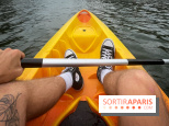 Du kayak et du canoë gratuit sur la Seine face à l'Île Saint-Louis à la base nautique du Bras Marie