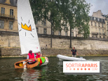 Du kayak et du canoë gratuit sur la Seine face à l'Île Saint-Louis à la base nautique du Bras Marie