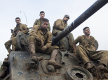 Fury : Logan Lerman, Jon Bernthal, Brad Pitt, Michael Peña, Shia LaBeouf