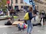 Paris : des manifestants d'Extinction Rebellion protestent devant le ministère de l'Écologie