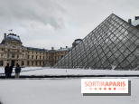 La Neige à Paris - Musée du Louvre pyramide