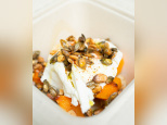 La recette de la burrata, courge et pralin des chefs Romain Meder et Marvic Medina