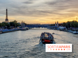 Visuels Paris - La Seine - Péniche - Coucher de soleil 