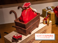 La Bûche de Noël d'Adrien Salavert aux Belles Perdrix de Troplong Mondot 2022 - hotte de vendanges du Père Noël