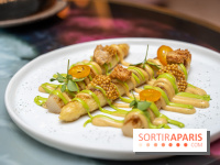 Rivages restaurant du Scribe par Martin Simolka - asperges blanches des landes - moutarde fumée - kumquat