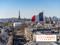 Le panorama du Panthéon - l'une des plus belles vues de Paris à 360° - vue paris - Tour Eiffel - drapeau