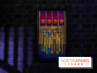 Harry Potter l'exposition coupe des quatre maisons sabliers