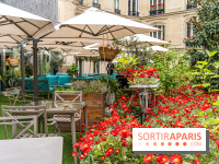 La terrasse cachée du Joy à l'Hôtel Fouquet's 2023 : le jardin de coquelicots