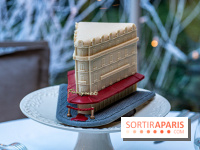 La bûche de Noël de l’Hôtel Barrière Le Fouquet’s Paris 2023 -  A7C9589