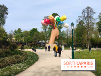 Visuel Paris 8e - printemps Jeff Koons jardin Champs Elysées 