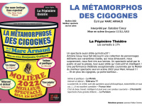 La métaphore des cigognes, spectacle primé, au Pépinière Théâtre 