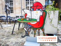 Jeux olympiques et paralympiques Paris 2024 - Visuel - mascotte Phryge terrasse Monnaie de Paris