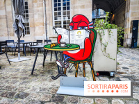 Jeux olympiques et paralympiques Paris 2024 - Visuel - mascotte Phryge terrasse Monnaie de Paris