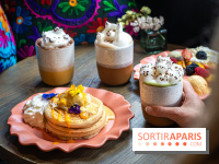 Brunch indien à Paris par Baranaan et Pingwoo -  Indian pancake et latte chat 3D