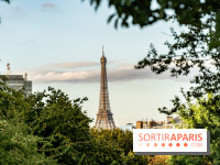 La terrasse dans un jardin avec vue Tour Eiffel du Marguerite 1606 au Domaine de la Reine Margot -  A7C1340