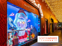 Vitrines et sapin de Noël des Galeries Lafayettes avec Clara Luciani - photos
