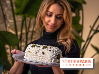 Bûche de Noël Paris-Brest pistache et tropicale de Nour Kandler - Lalla Coffee - A7C02400