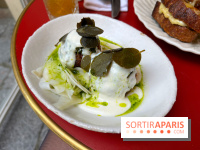 Chez Carrie - Polpette de courge, shiitake, ricotta fumée