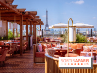 La terrasse en rooftop du Kinugawa à l'hôtel Sax Paris 7e