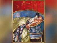 exposition musée montparnasse juin 2012? Exposition Domergue Musée du Montparnasse, expsosition Musée du Montparnasse Paris 2012 | Femme au canapé, 1919, huile sur toile, collection Ville de Cannes,  © Claude Germain, © adagp, Paris 2012