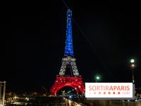 La Tour Eiffel en bleu blanc rouge ces 12 et 13 novembre 2025