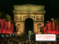 Réveillon du Nouvel an 2020 sur les Champs Élysées, spectacle sur l'Arc de Triomphe à Paris