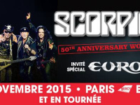 Scorpions en concert à Paris Bercy en novembre 2015 avec Europe