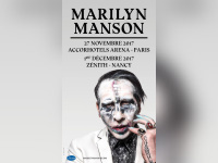 Marilyn Manson en concert à  l’Arena Bercy de Paris en novembre 2017