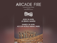 Arcade Fire en concert à l'AccorHotels Arena Bercy de Paris en avril 2018