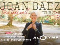 Joan Baez en concert à l’Olympia de Paris en février 2019