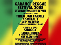 Concert, Paris, Garance Reggae Festival, Zénith, Shaggy, Tiken Jah Fakoly