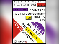 Concerts, Paris, Cosmobrown, Mr Lab, Philemon, Spleen