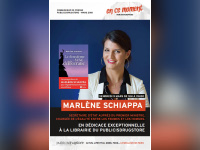 Marlène Schiappa en dédicace au Publicis Drugstore