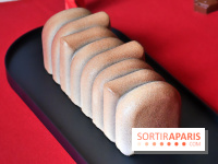 Bûche de Noël glacée 2024 de la Manufacture de Chocolat Alain Ducasse à Paris