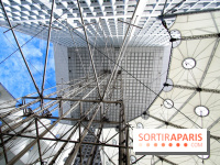 Réouverture du toit de la Grande Arche de La Défense