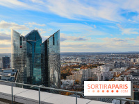 Réouverture du toit de la Grande Arche de La Défense
