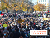 Manifestation pour les libertés place du Palais-Royal à Paris ce samedi 23 janvier 2021