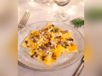 La recette des Ravioloni di zucca e amaretti de Fabrizio Cosso, chef d'Eataly Paris